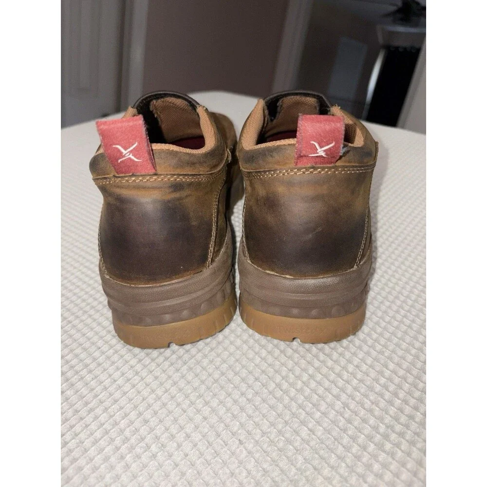 Twisted X Work Shoes Mens 8 Composite Safety Toe Leather Slip Moccasin MXCC003